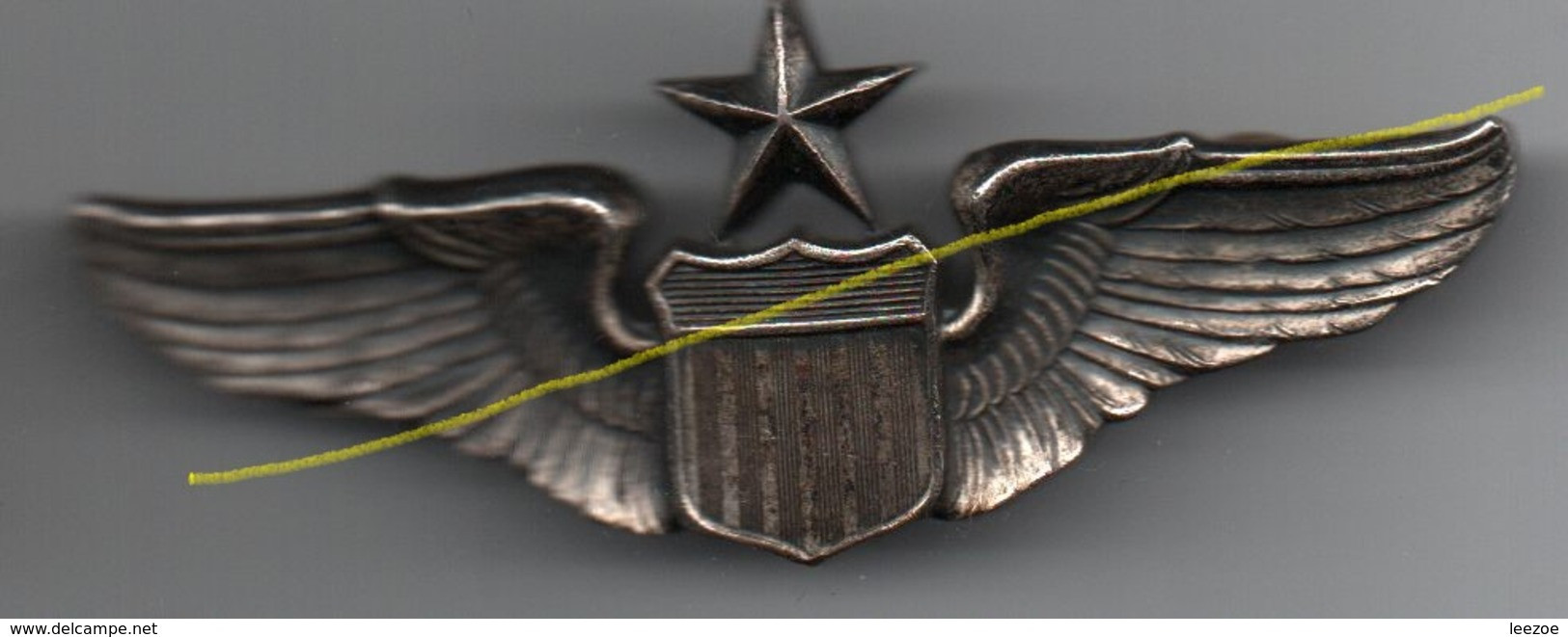 Militaria Brevet Pilote Senior US AIR FORCE USAF, Fixations Type Pin's 2 Pointes, Rare.........BT3 - Armée De L'air