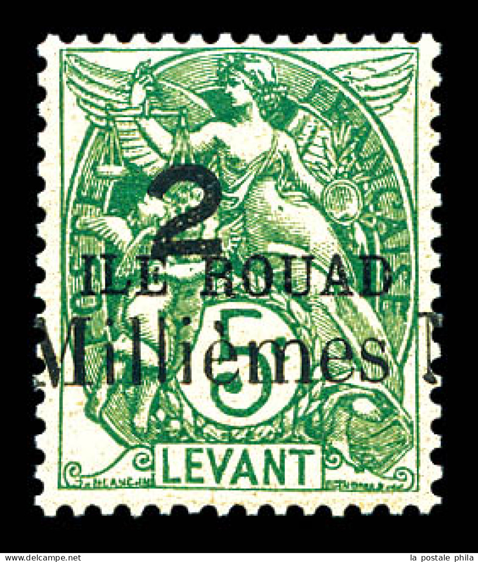 ** N°37Aa, (N° Maury), NON EMIS, 2m Sur 5c Vert Surchargé 'ILE ROUAD' Bdf, Fraîcheur Postale. SUP. R. (certificat)  Qual - Nuevos