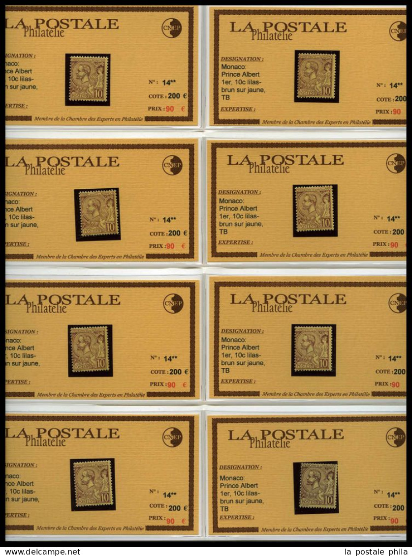 ** MONACO: 1885-1955, POSTE, PA, Taxe: très beau stock de timbres Semi-Modernes en majorité neuf ** presenté sur fiches
