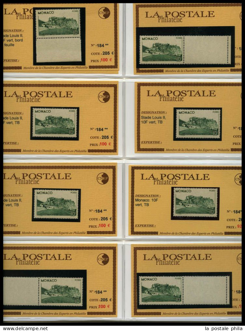 ** MONACO: 1885-1955, POSTE, PA, Taxe: très beau stock de timbres Semi-Modernes en majorité neuf ** presenté sur fiches