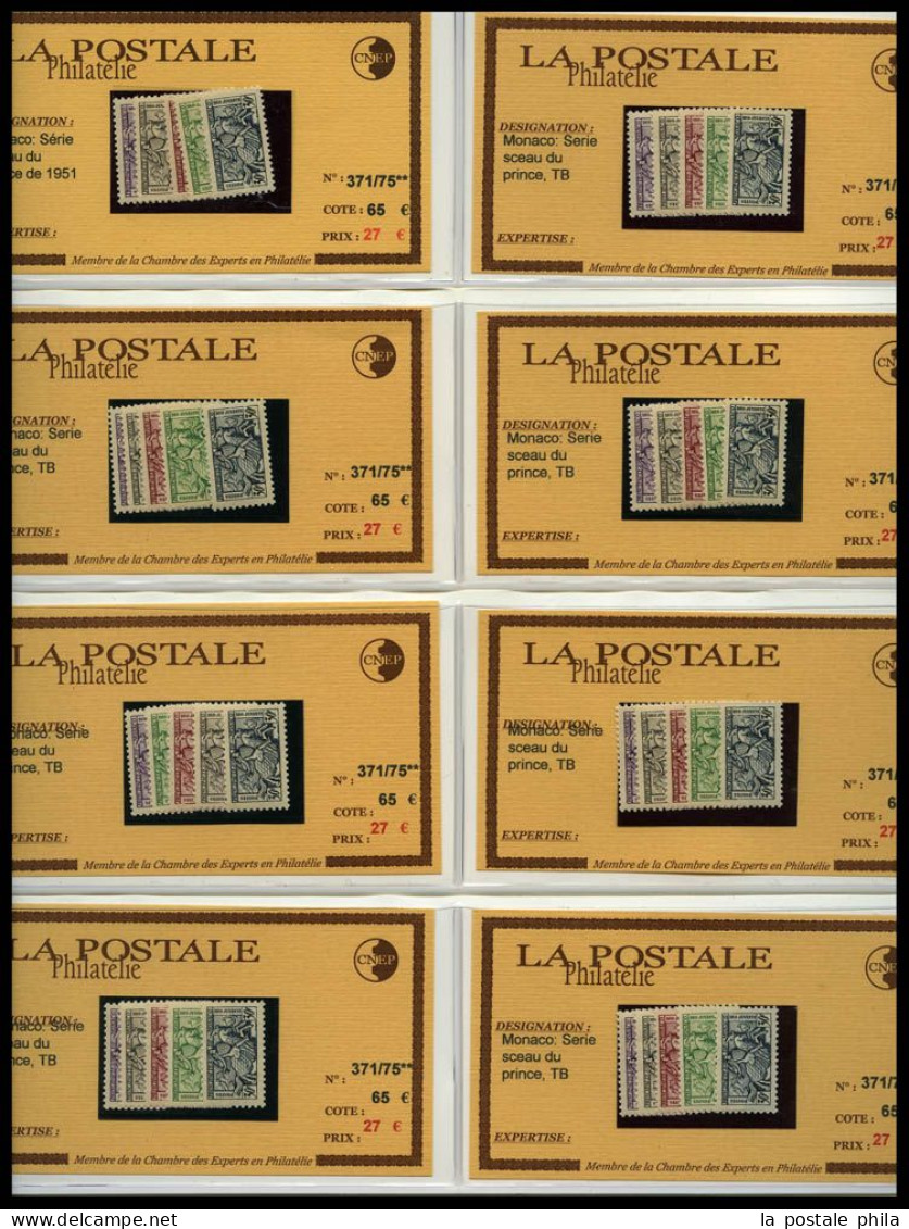 ** MONACO: 1885-1955, POSTE, PA, Taxe: très beau stock de timbres Semi-Modernes en majorité neuf ** presenté sur fiches