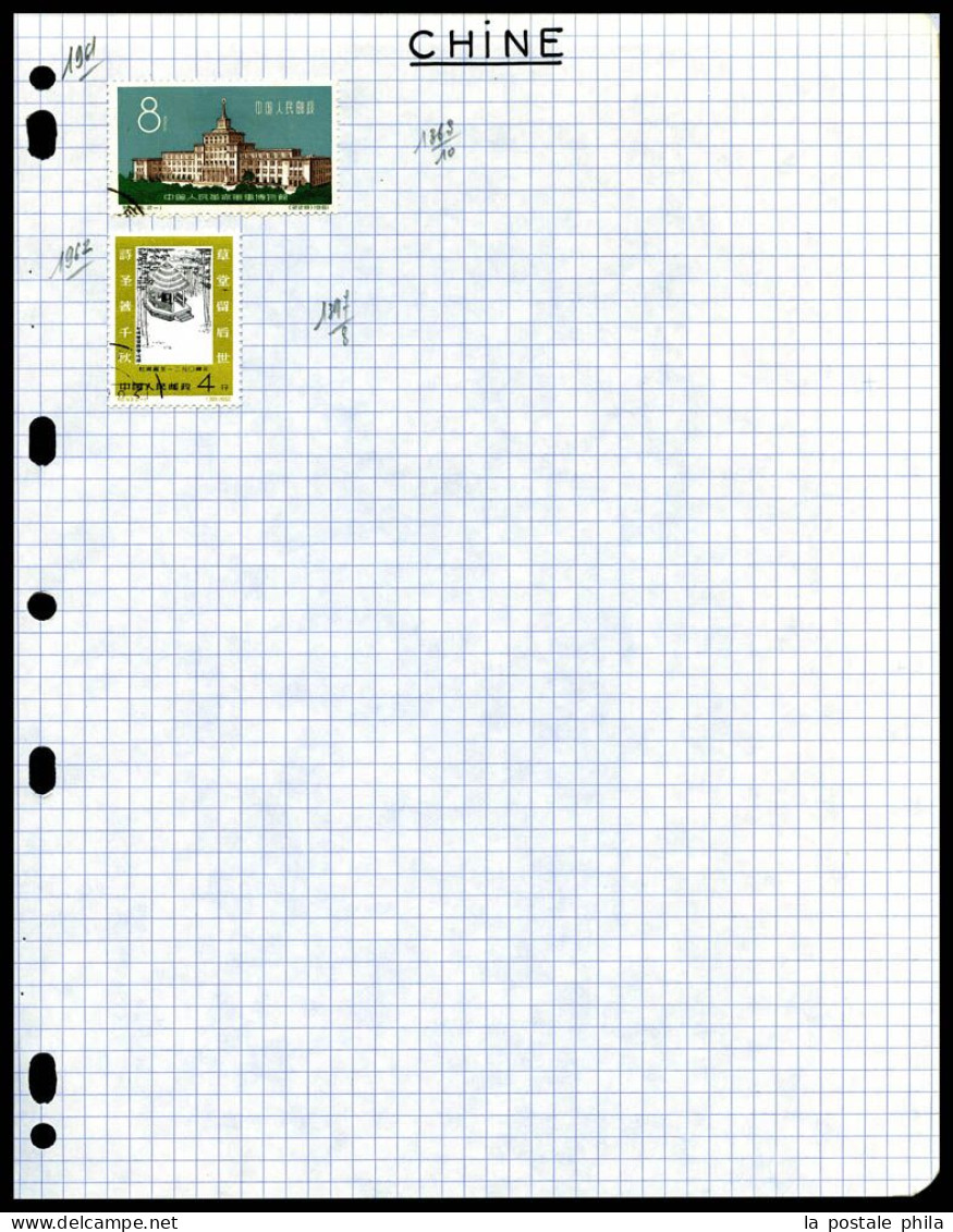 N et O 1900 à 1980: Divers Chine neufs et obl présentés sur feuille. TB  Qualité: &