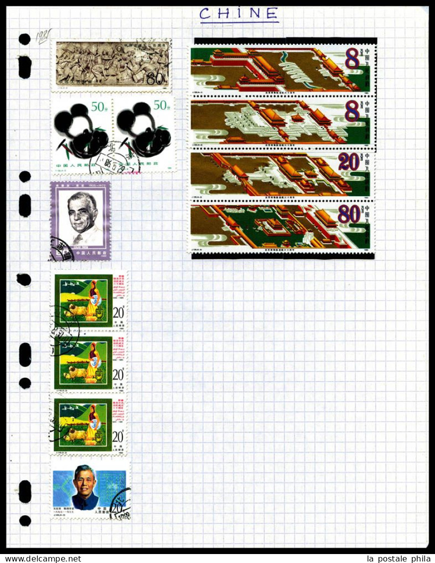 N et O 1900 à 1980: Divers Chine neufs et obl présentés sur feuille. TB  Qualité: &