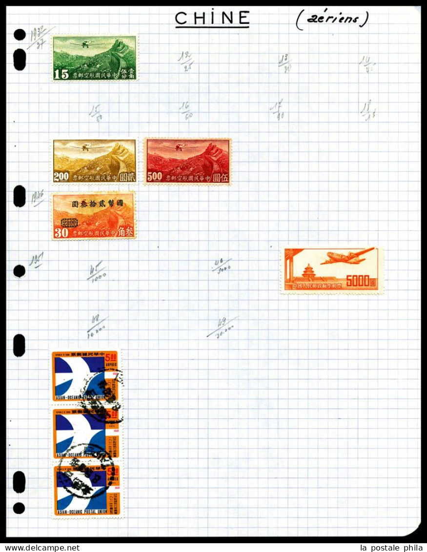 N et O 1900 à 1980: Divers Chine neufs et obl présentés sur feuille. TB  Qualité: &