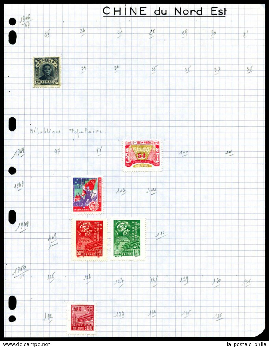 N et O 1900 à 1980: Divers Chine neufs et obl présentés sur feuille. TB  Qualité: &