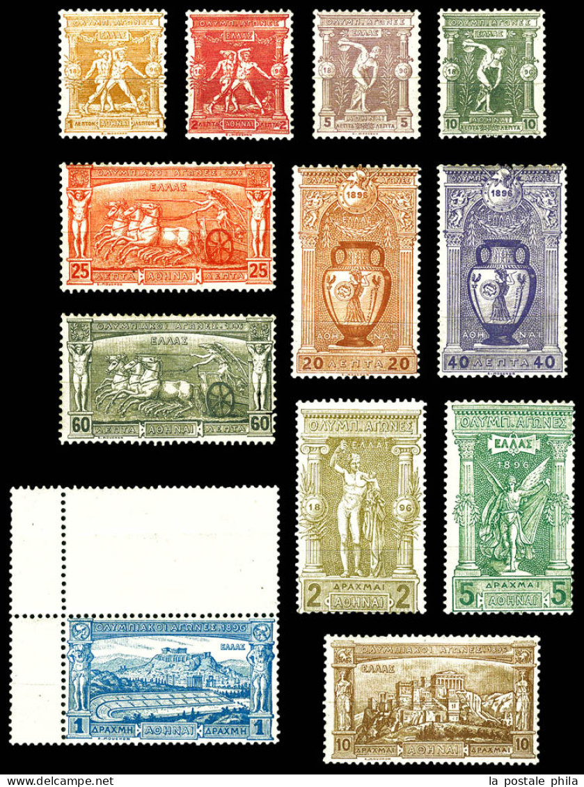 ** N°101/112, Jeux Olympiques De 1896. SUP. R. (certificats)  Qualité: **  Cote: 4200 Euros - Unused Stamps