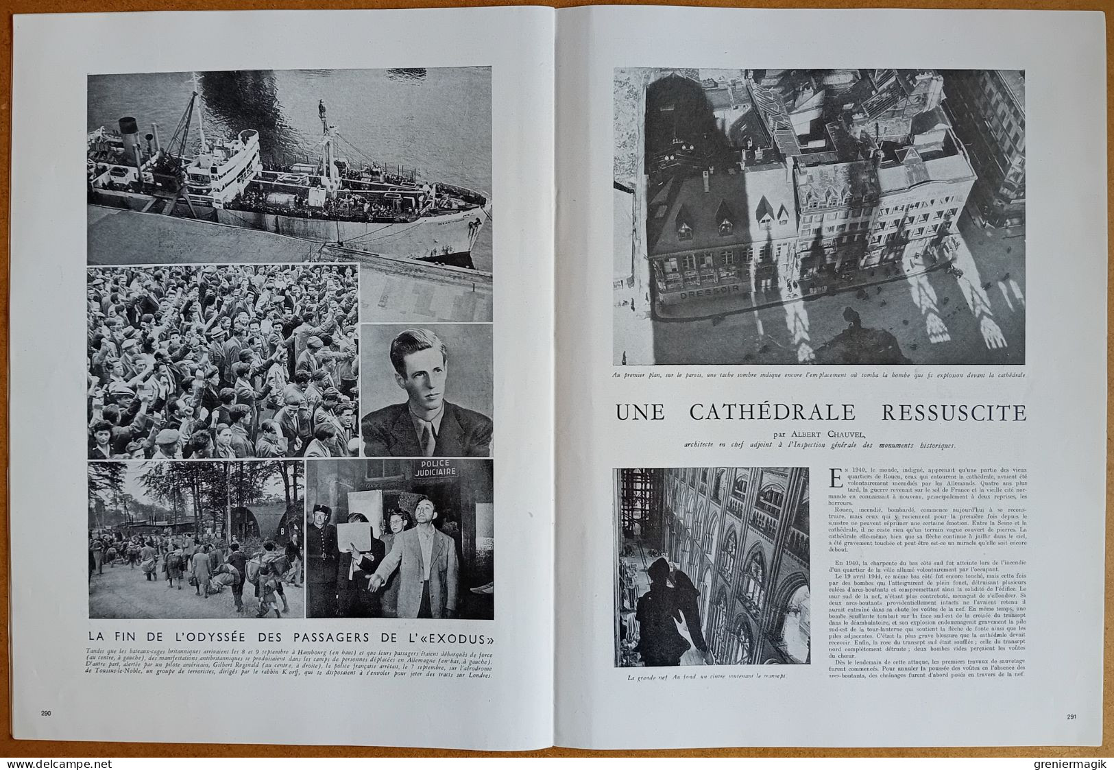 France Illustration N°103 20/09/1947 Nouvelle-Orléans USA/Les écoles de la Marine/L'"Exodus"/Landes/Rouen/Barèges