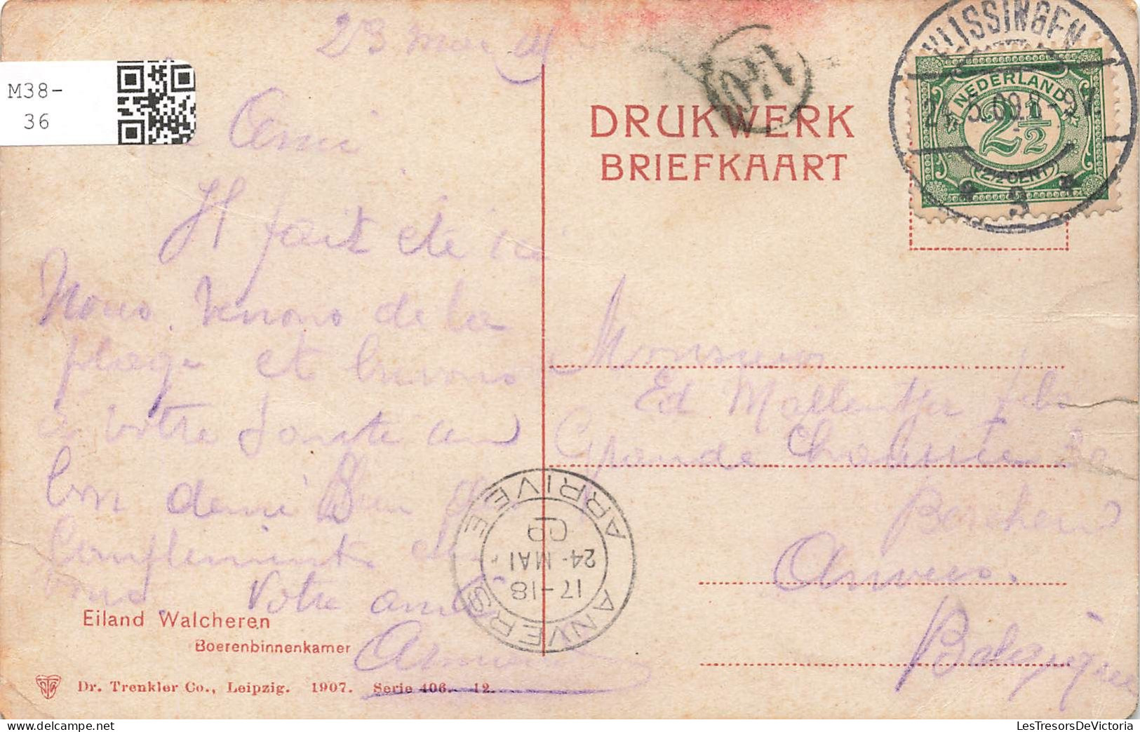FOLKLORE - Personnages - Eiland Walcheren - Boerenbinnenkamer - Carte Postale Ancienne - Personen