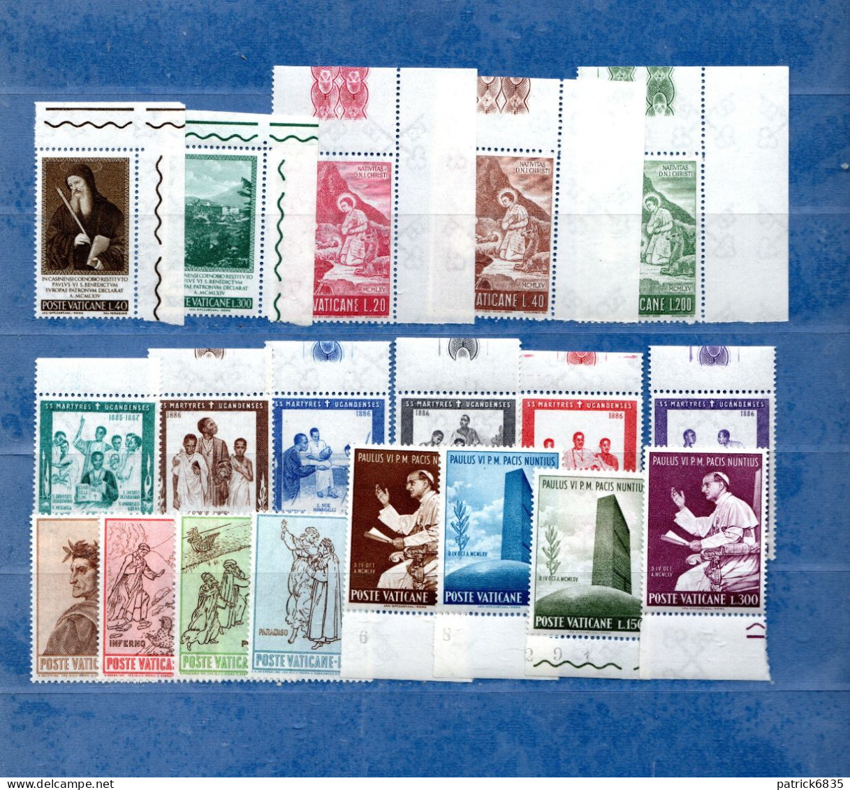 Vaticano **-  1965 - Annata Completa. 19 Valori . Unif. 404 à 422   MNH. - Full Years