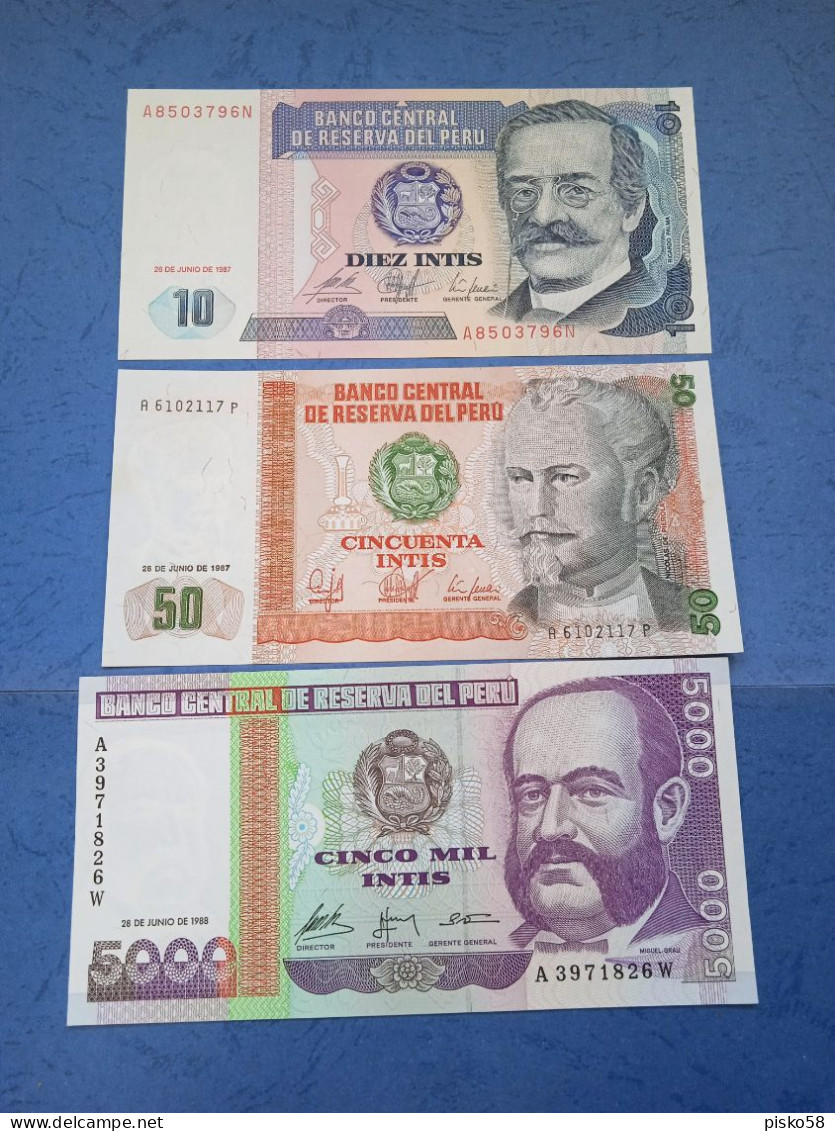 PERU'-Lotto Di 7 Banconote UNC - Pérou