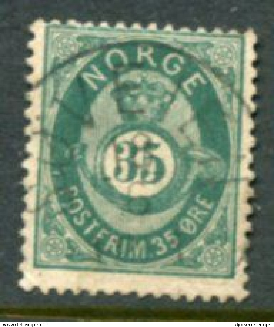 NORWAY 1878 Posthorn 35 Øre Used.  Michel 29 - Usados