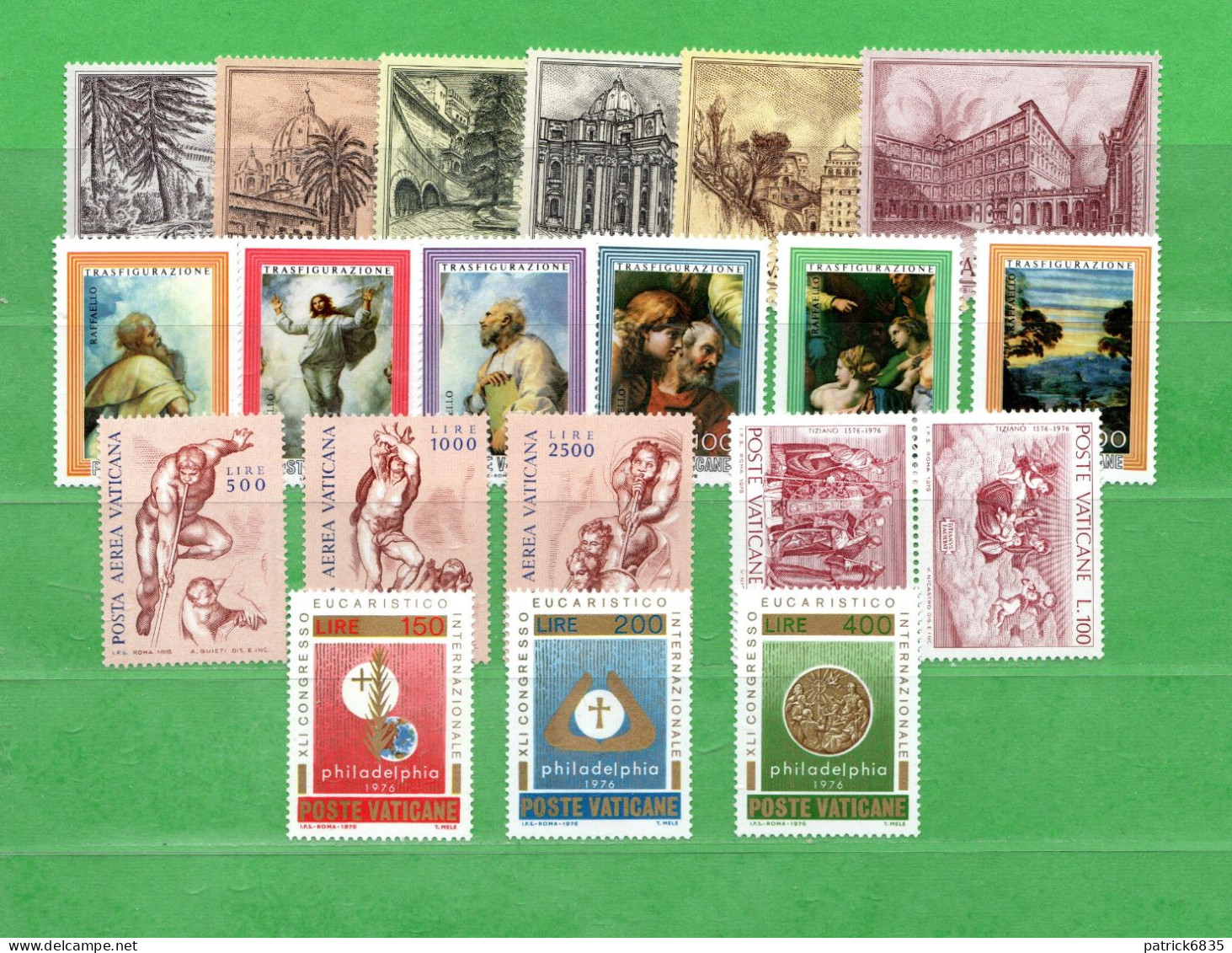 Vaticano **-  1976 - Annata Completa. 20 Valori . Unif. 593 à 609 + PA.A60-62   MNH. - Full Years