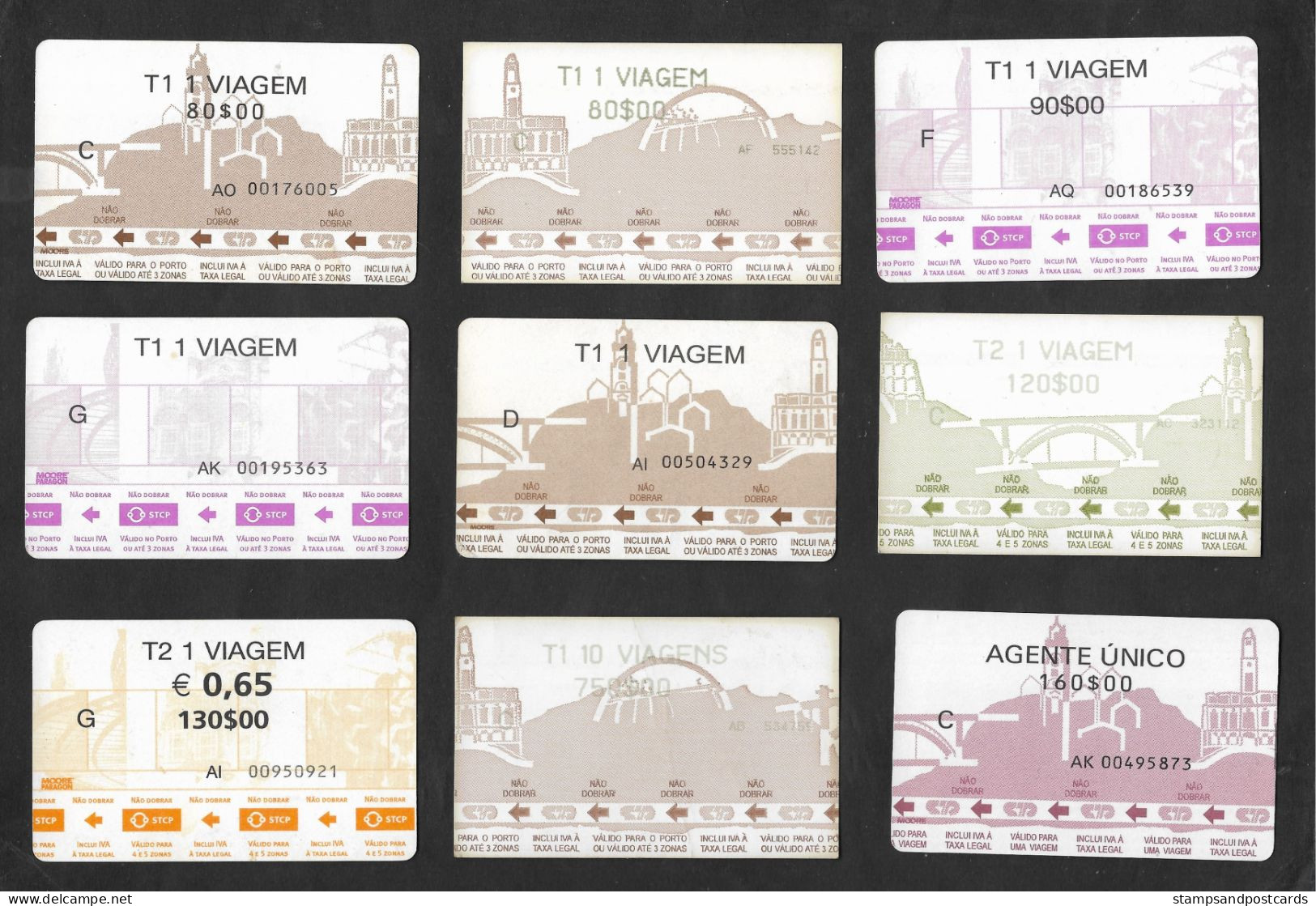 Portugal STCP Tram Et Autocar Porto 11 Billet 1990-2000 Oporto 11 Tram And Bus Tickets - Europe