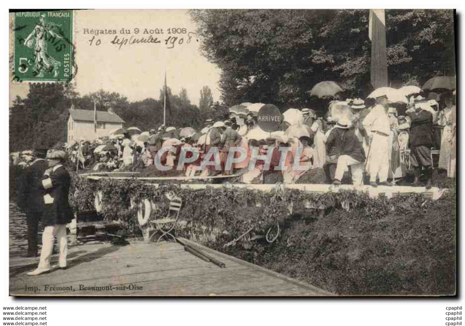 CPA Bateau Voilier Regates Du 9 Aout 1908 - Inaugurations