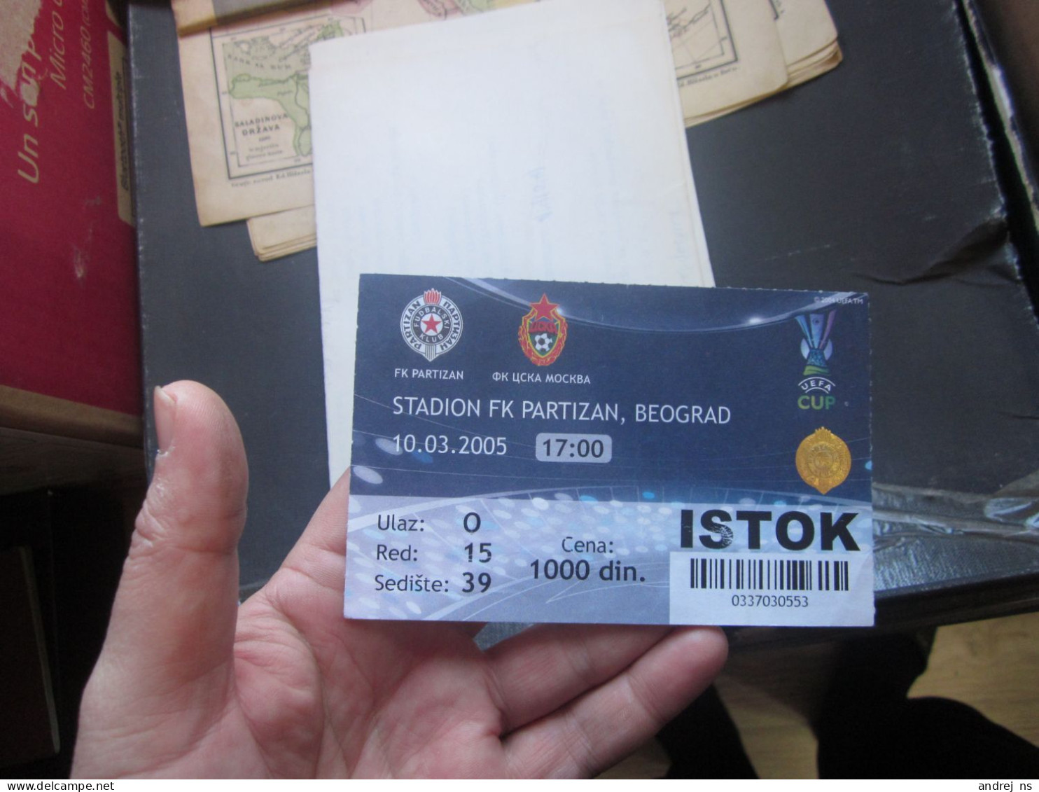 Football FK Partizan FK CScka Moscow Uefa Cup - Biglietti D'ingresso