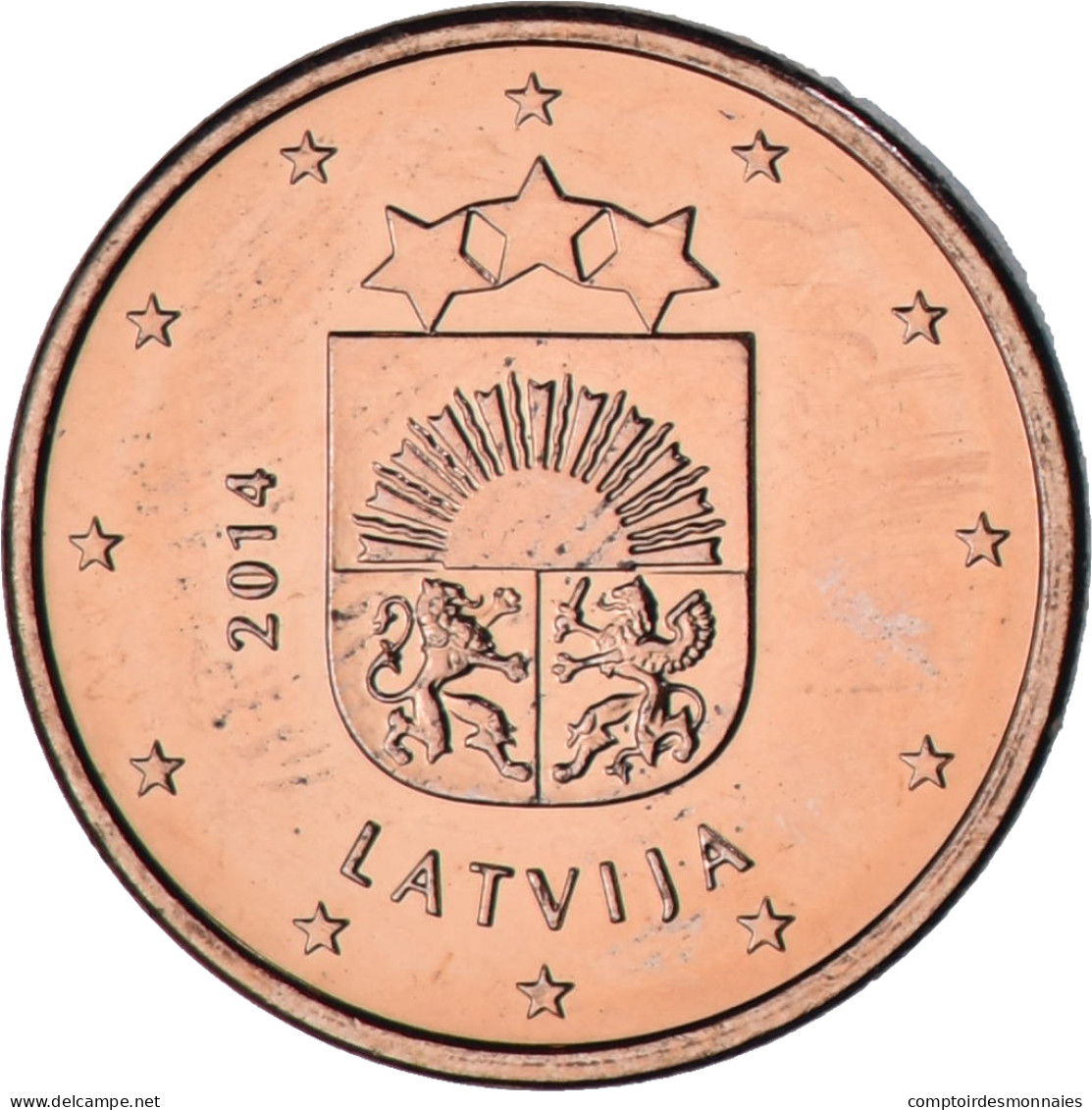 Lettonie, Euro Cent, 2014, BU, SPL+, Cuivre Plaqué Acier, KM:150 - Lettland