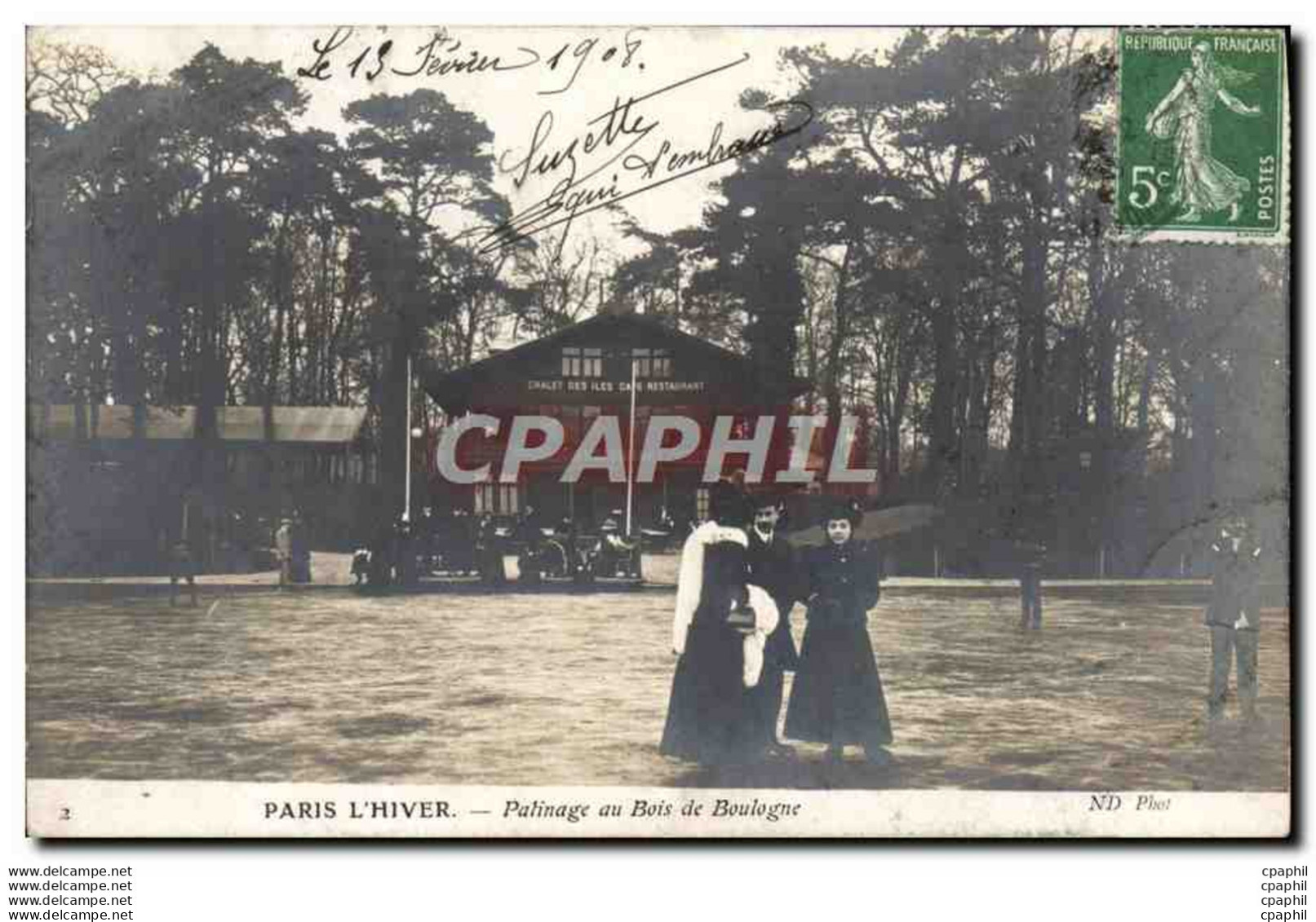 CPA Patinage Patins A Glace Palais D&#39hiver Patinage Au Bois De Boulogne - Figure Skating
