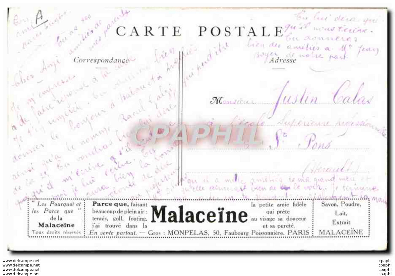 CPA Mode Femme Propos De Pesage Publicite Malaceine - Mode