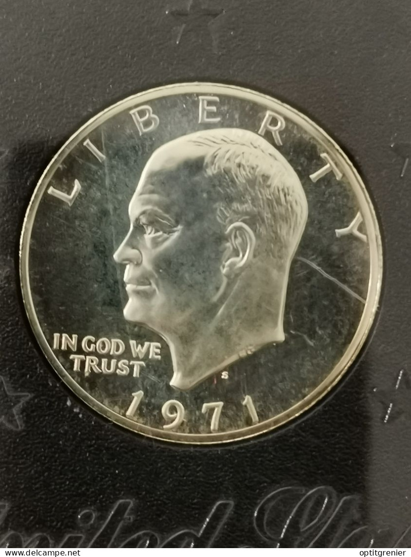 SET 1 DOLLAR ARGENT 1971 S EISENHOWER USA / SILVER PROOF / SANS JACQUETTE CARTON - 1971-1978: Eisenhower