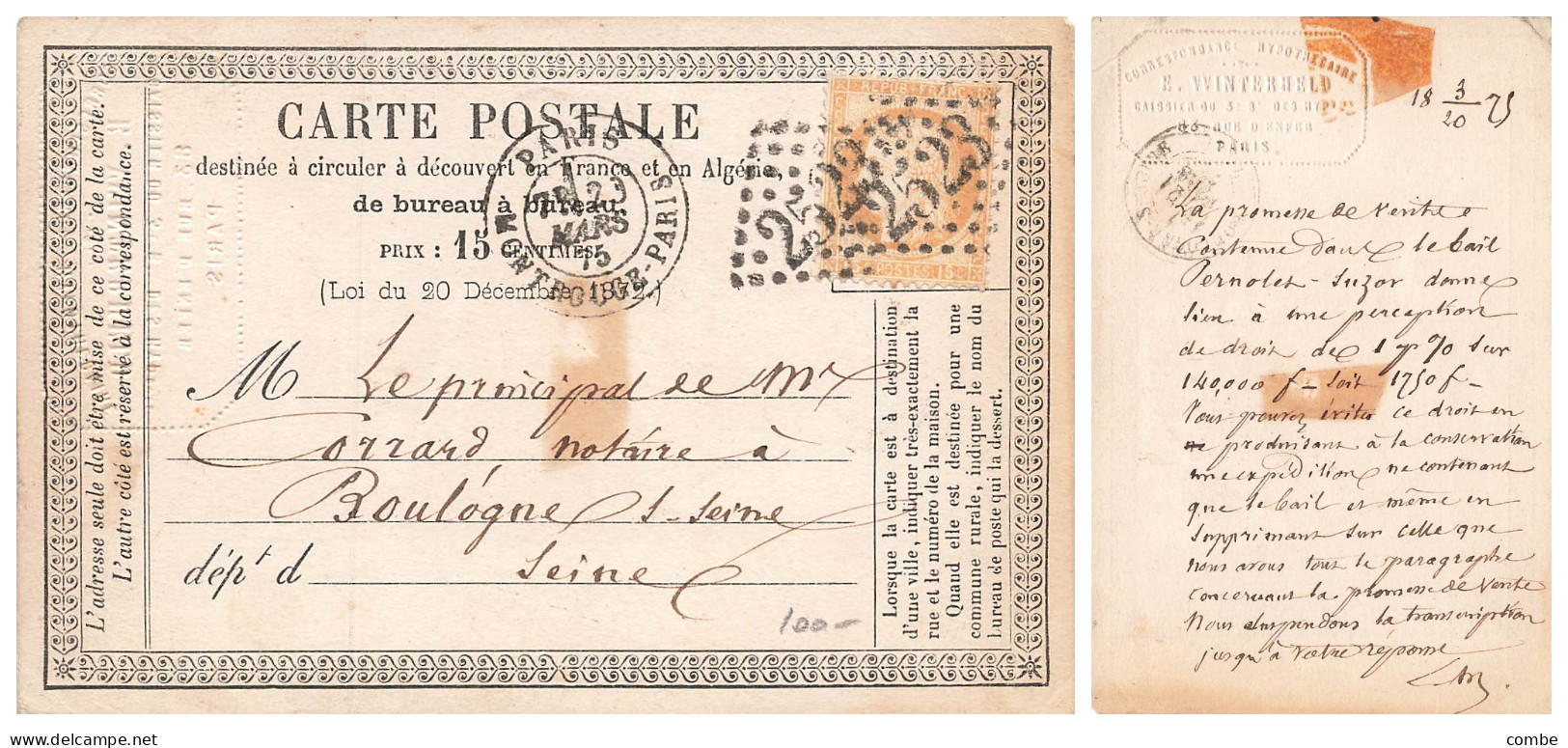 CARTE PRECURSEUR N° 10. FLEURONNÉ. MONTROUGE-PARIS. T18. GC 2523 DOUBLE - Vorläufer