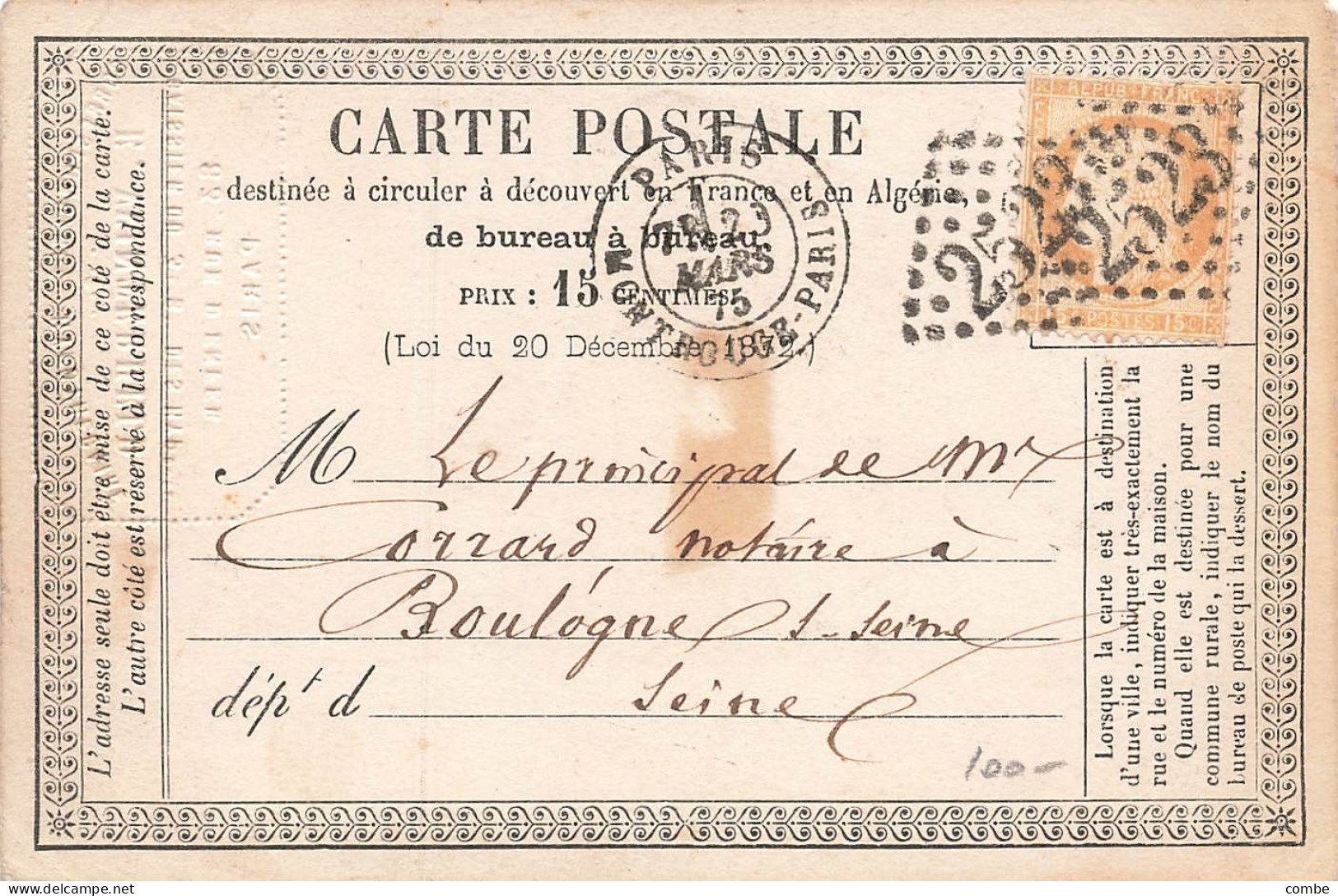 CARTE PRECURSEUR N° 10. FLEURONNÉ. MONTROUGE-PARIS. T18. GC 2523 DOUBLE - Cartoline Precursori