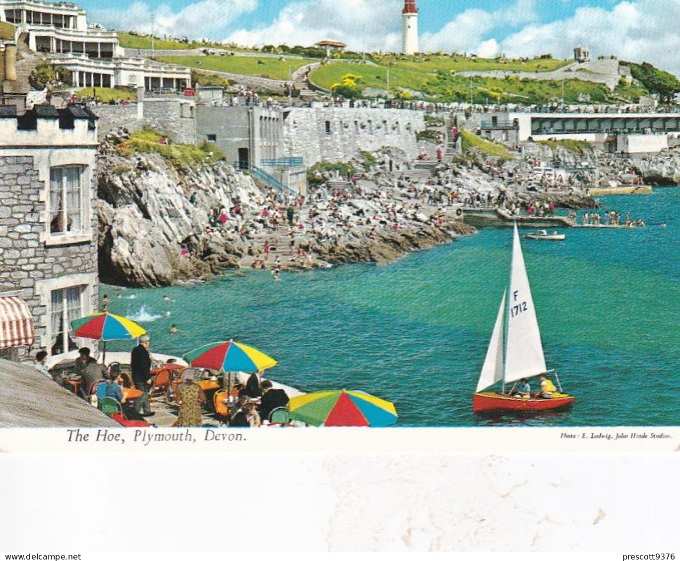 Plymouth Hoe, Devon UK  -  Used Postcard  - G6 - Stamped 1967 - Plymouth