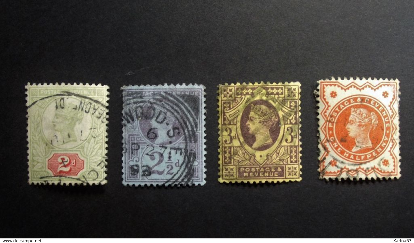 Great Britain - UK  Queen Victoria - 1881 - Reine Victoria - Yv. 91 - 94 - 95 - 96 -   - Cancellated ( ) - Used Stamps