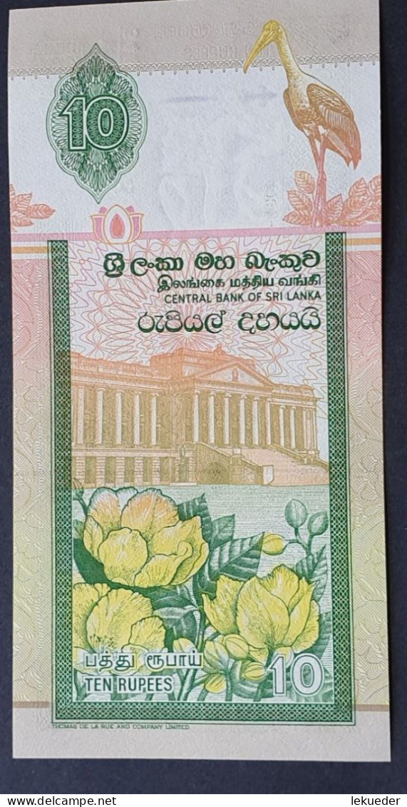 Billete De Banco De SRI LANKA - 10 Rupees, 2005  Sin Cursar - Sri Lanka