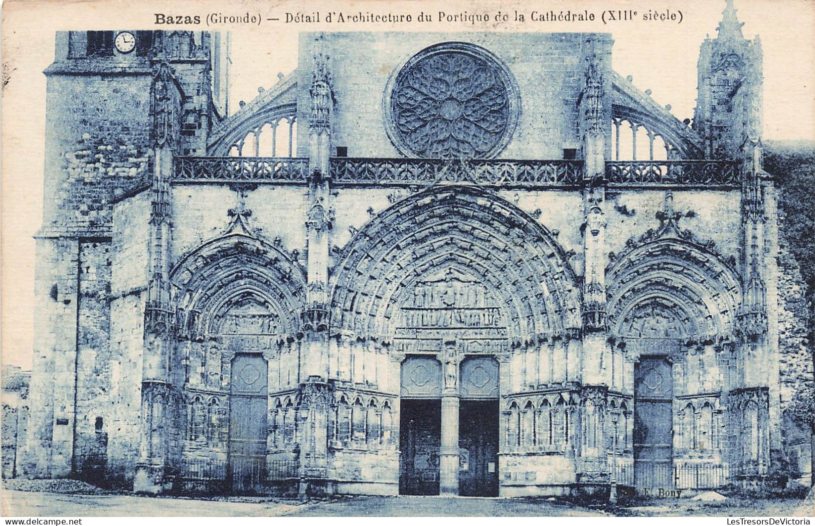 FRANCE - Bazas - Détail D'architecture Du Portique De La Cathédrale - Carte Postale Ancienne - Bazas