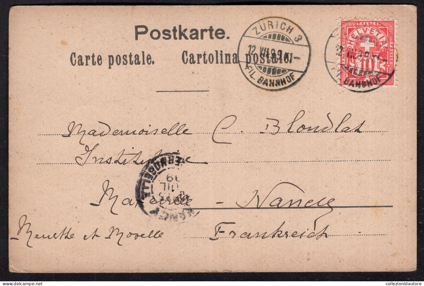 GRUSS AUS DER SCHWEIZ - CARTOLINA FP SPEDITA NEL 1899 - St. Anton