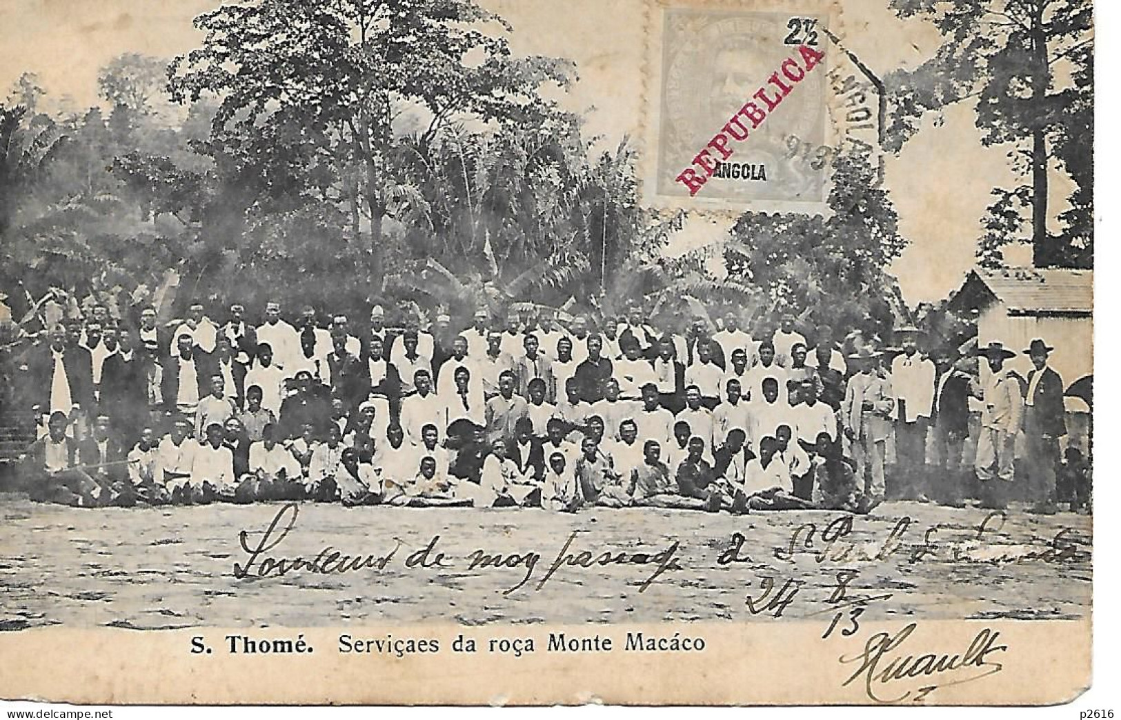 AFRIQUE - ANGOLA -  1913 -  S. THOME - SERVICAES DA ROCA MONTE MACACO - Angola