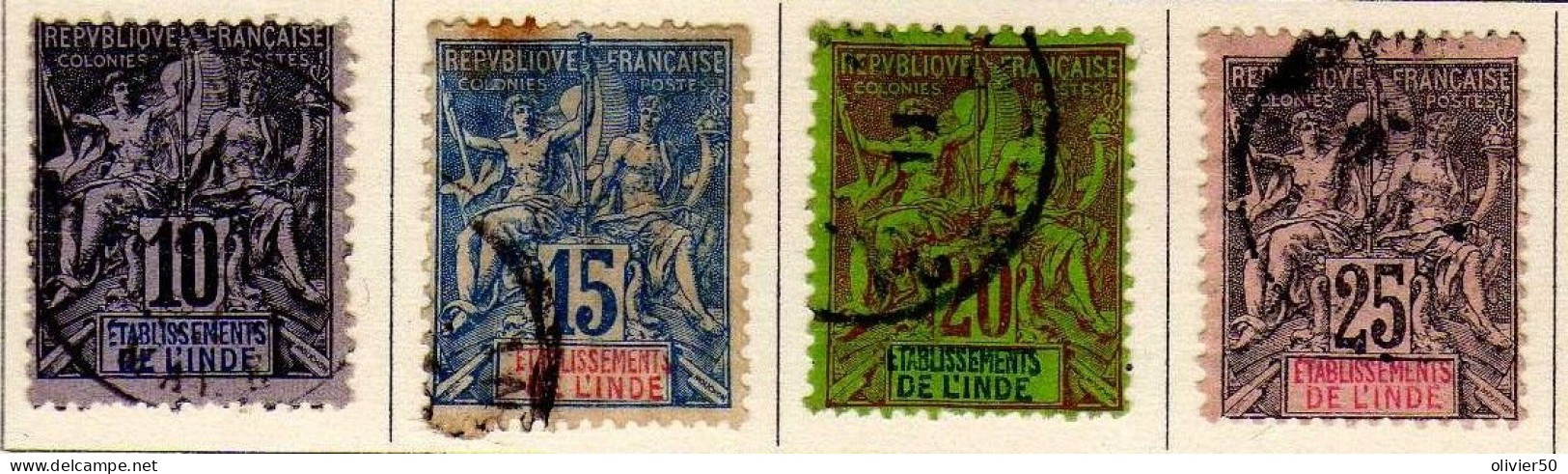 Inde -1892 - Type Groupe -  Obliteres - - Usati