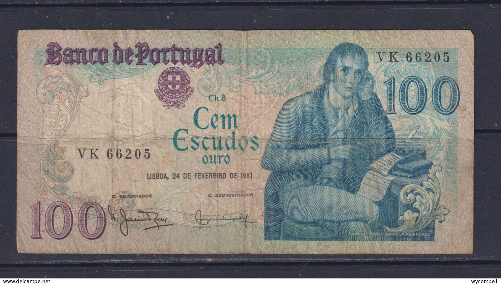 PORTUGAL  - 1981 100 Escudos Circulated Banknote - Portogallo