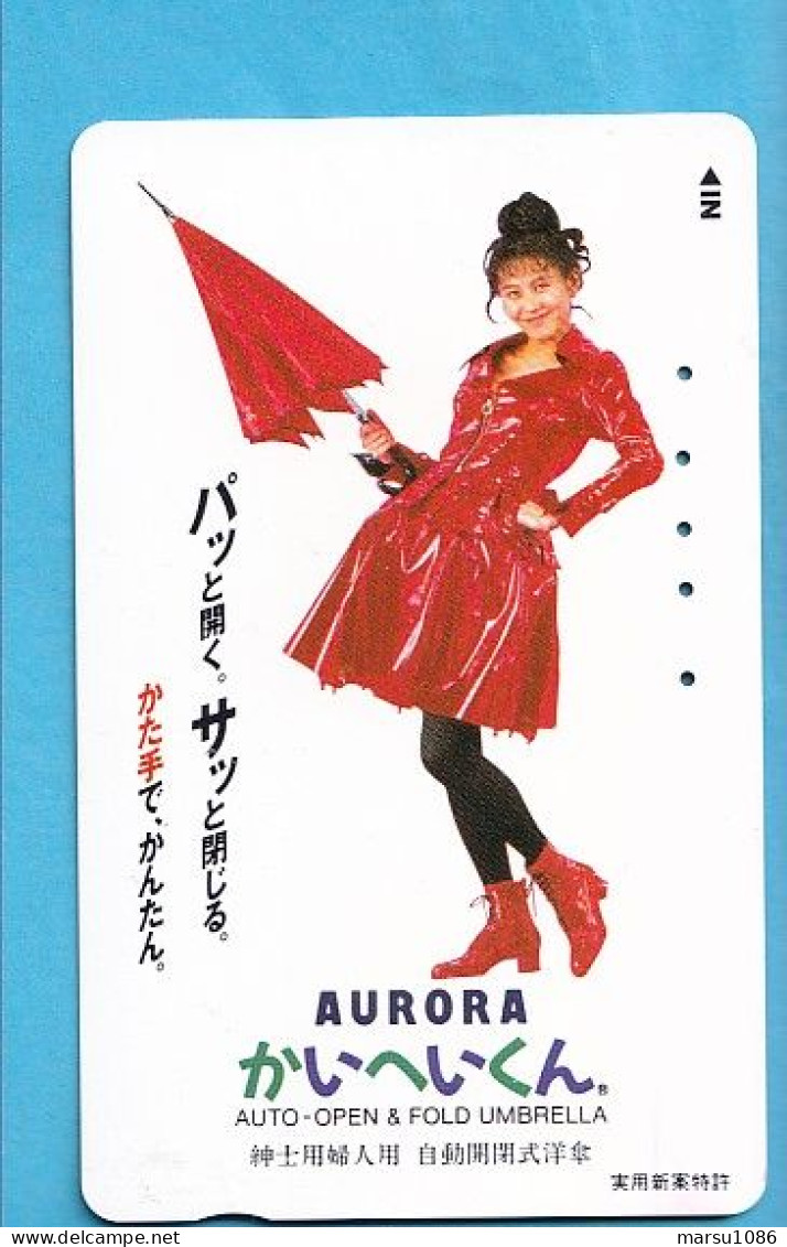 Japan Telefonkarte Japon Télécarte Phonecard - Musik Music Musique Girl Frau Women Femme Regenschirm - Musik