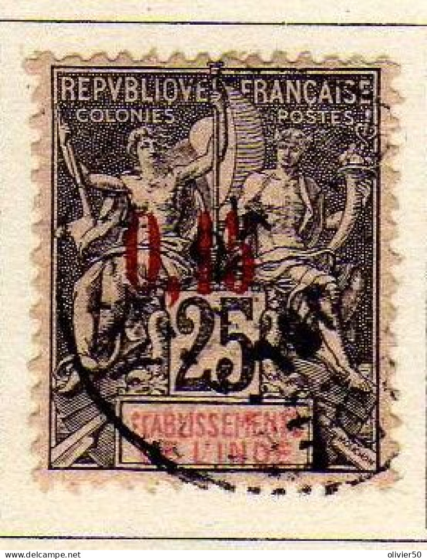 Inde -(1903)  -  25  C.  Type Groupe - Surcharge -  0,15    Oblitere - Oblitérés