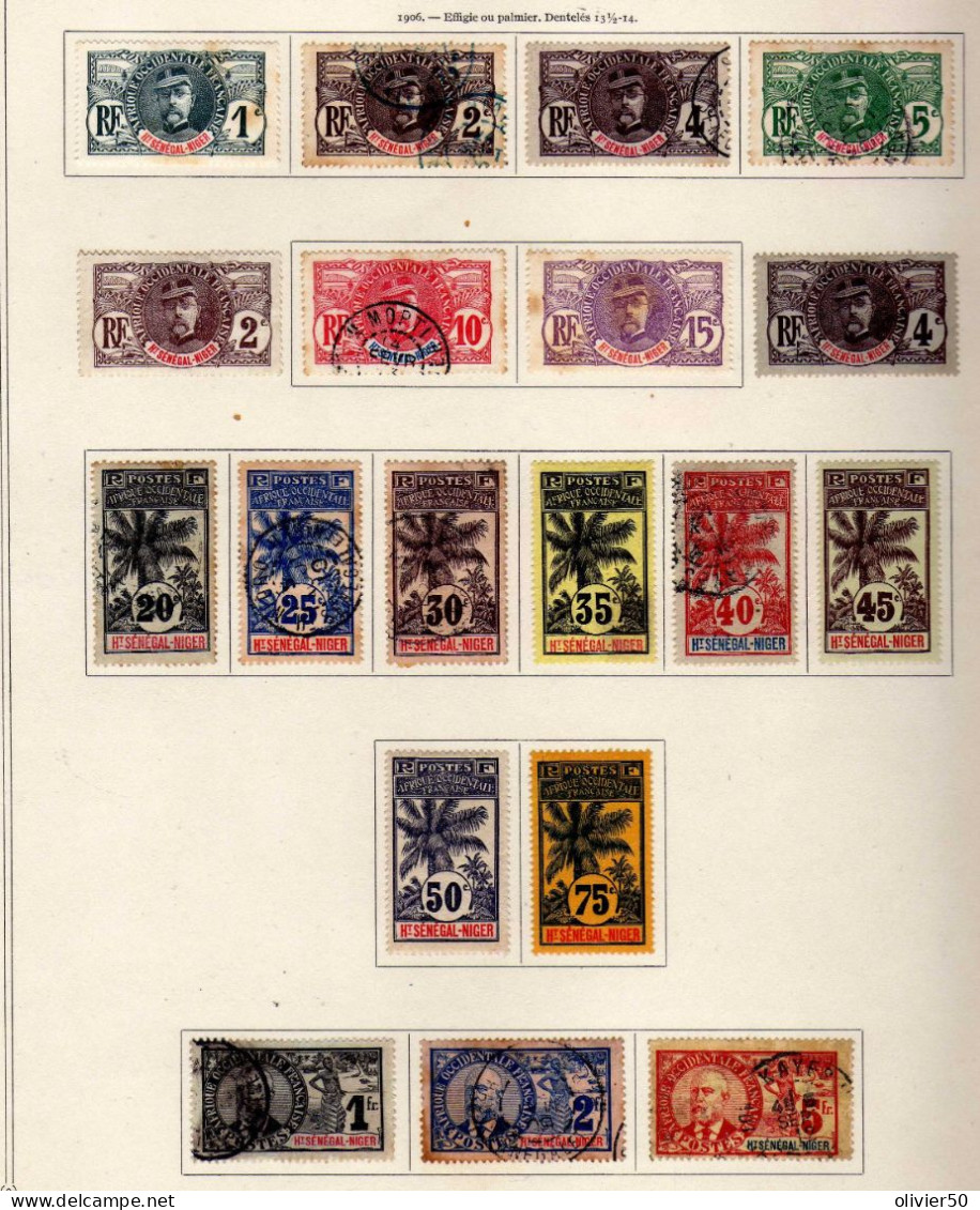 Haut-Senegal Et Niger - 1906 - Serie  Courante - Faidherbe - Palmier - Balley -  Obliteres - Et Neufs* - Used Stamps