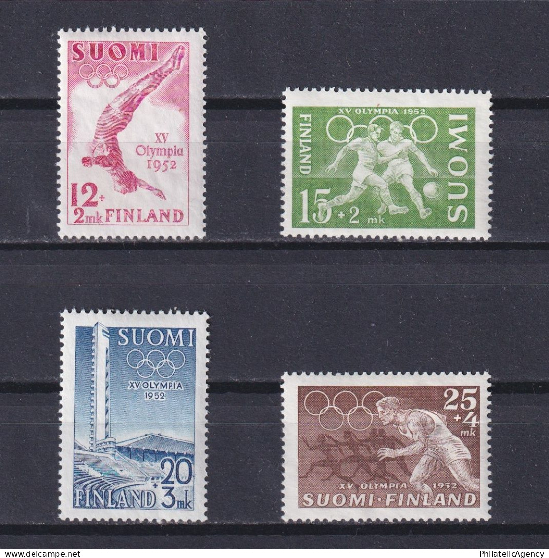 FINLAND 1951-1952, Sc #B110--B113, Sports, Olympic Games, Helsinki, MH - Unused Stamps