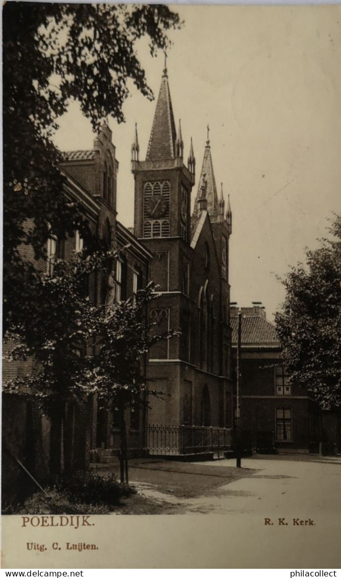 Poeldijk (ZH) R. K. Kerk 1908 Topkaart - Other & Unclassified