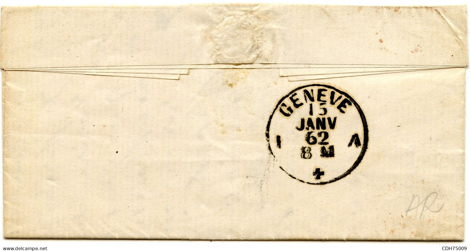 SUISSE - 20 RP SUR LETTRE FRONTALIERE DE VERSOIX POUR GEX, 1862 - Brieven En Documenten