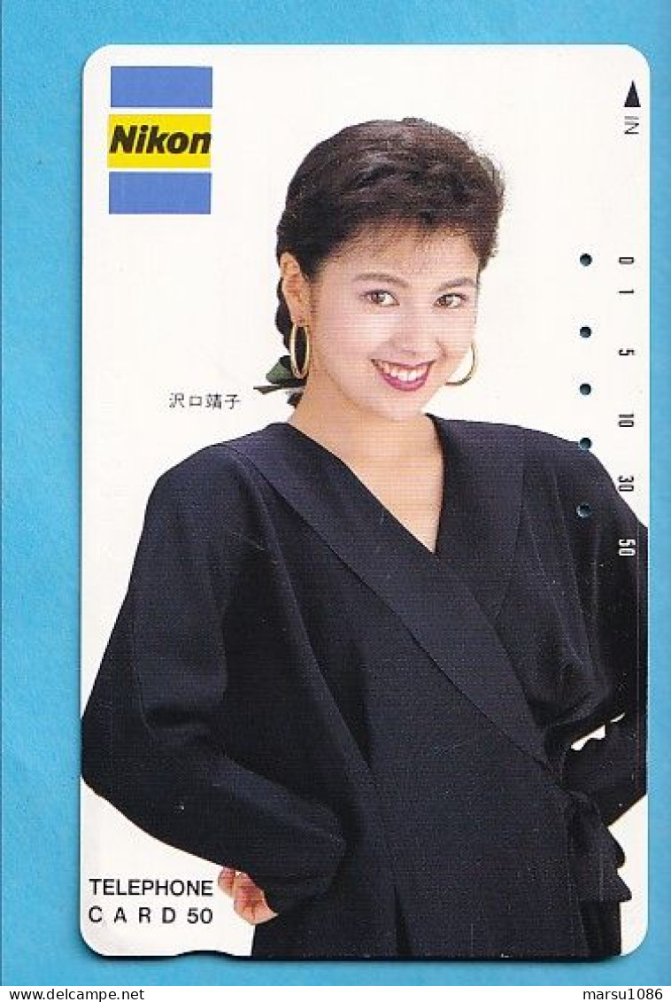 Japan Telefonkarte Japon Télécarte Phonecard - Musik Music Musique Girl Frau Women Femme Nikon - Personnages