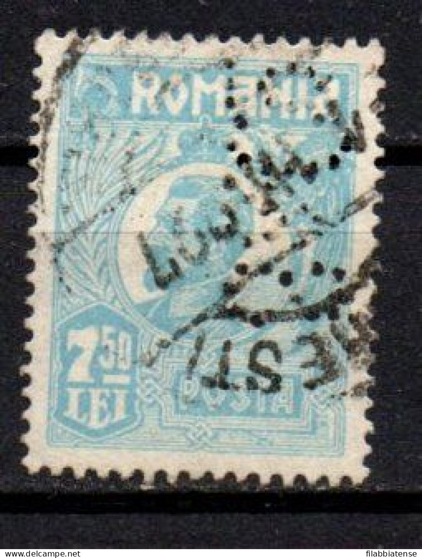 1919 - Romania 299 PERFIN  Ferdinando I   ------ - Used Stamps