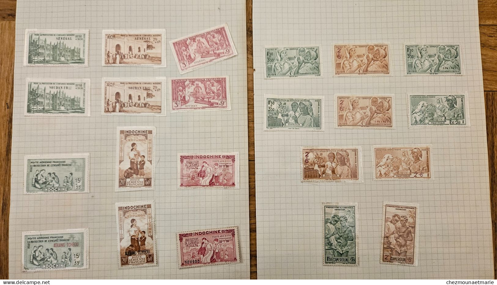 1942 NEUFS 83 TIMBRES POSTE AERIENNE QUINZAINE IMPERIALE PROTECTION DE L ENFANCE INDIGENE - Neufs