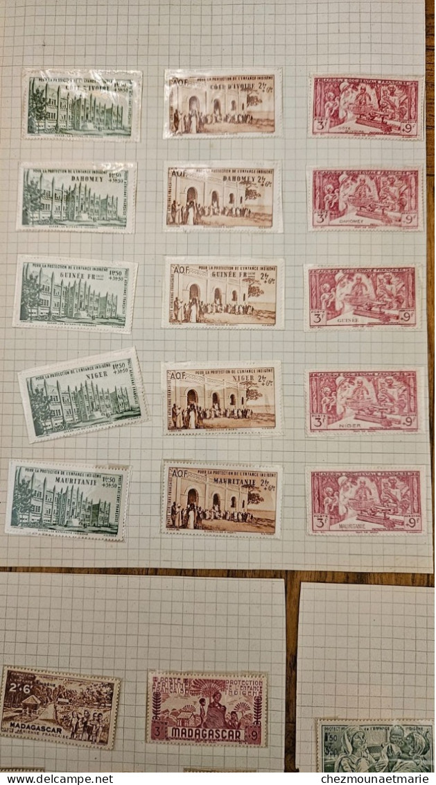 1942 NEUFS 83 TIMBRES POSTE AERIENNE QUINZAINE IMPERIALE PROTECTION DE L ENFANCE INDIGENE - Nuevos