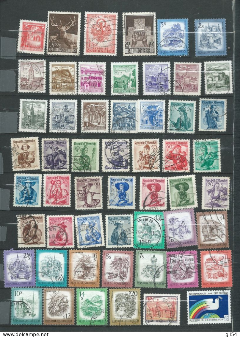 AUTRICHE - Lot  De 54 Timbres  TOUT ETAT  ANN2E 1965 à 1990 -  Ax 16404 - Autres & Non Classés