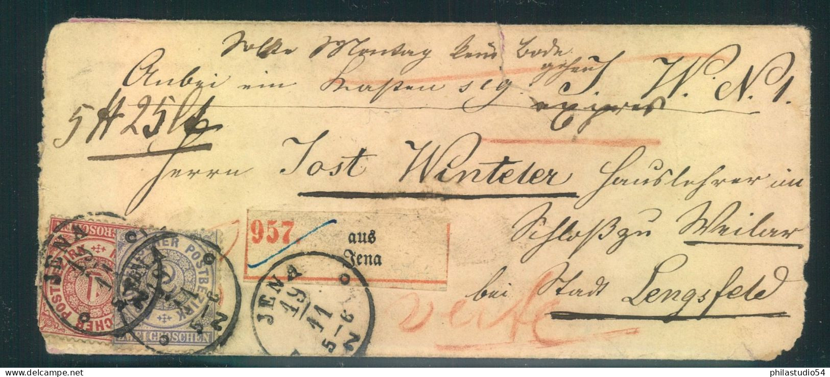 1870, Frankierter Paketbegleitnrief Ab JENA - Postal  Stationery