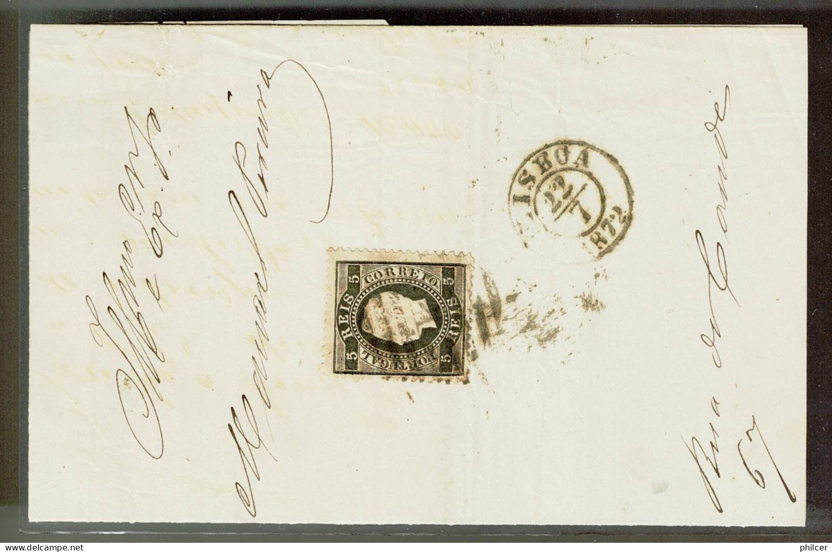 Portugal, 1872, # 36d Dent. 12 3/4, Tipo V - Cartas & Documentos