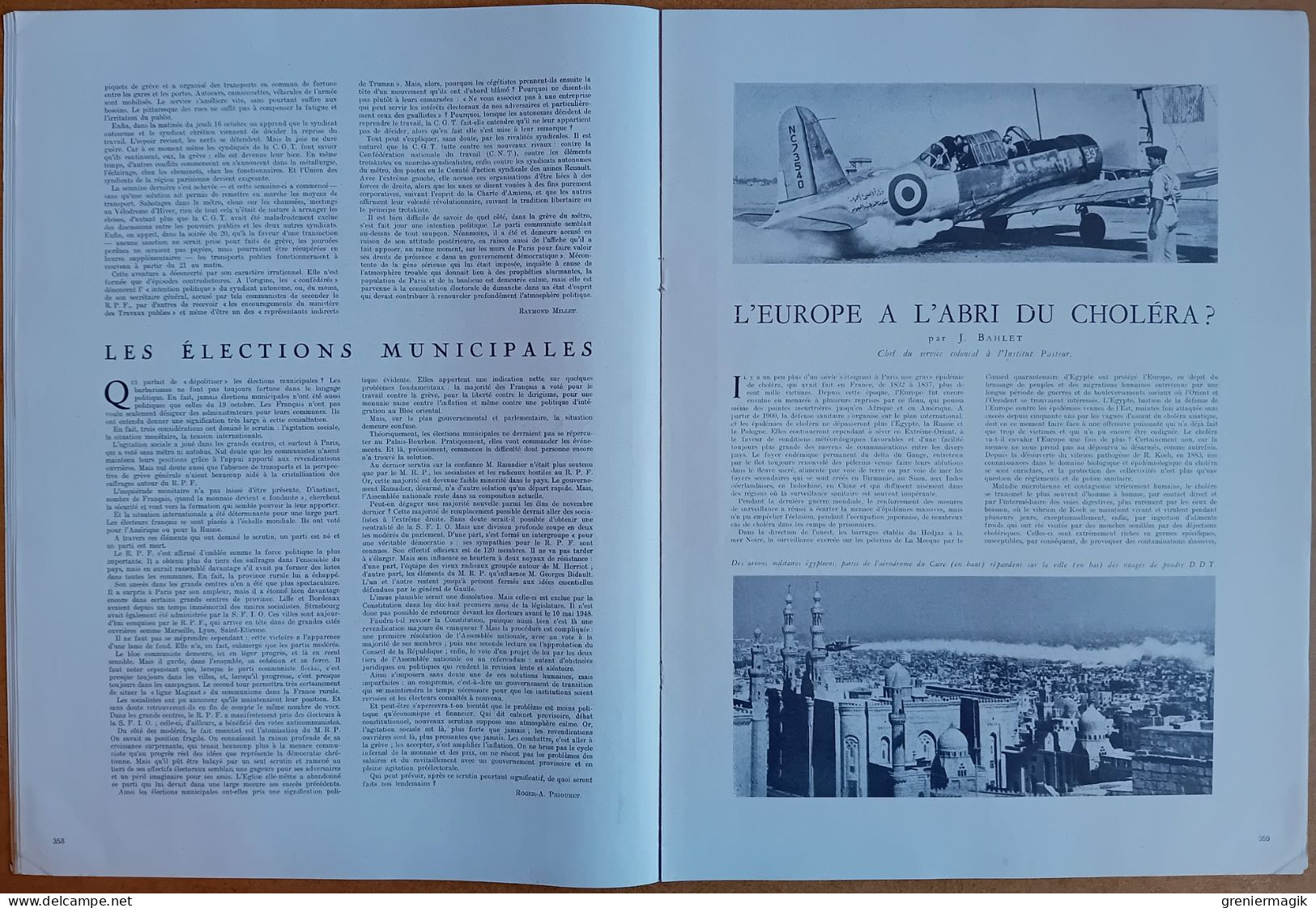 France Illustration N°108 25/10/1947 Guerre Sainte Palestine/Grève des transports à Paris/Italie/Brigue et Tende...