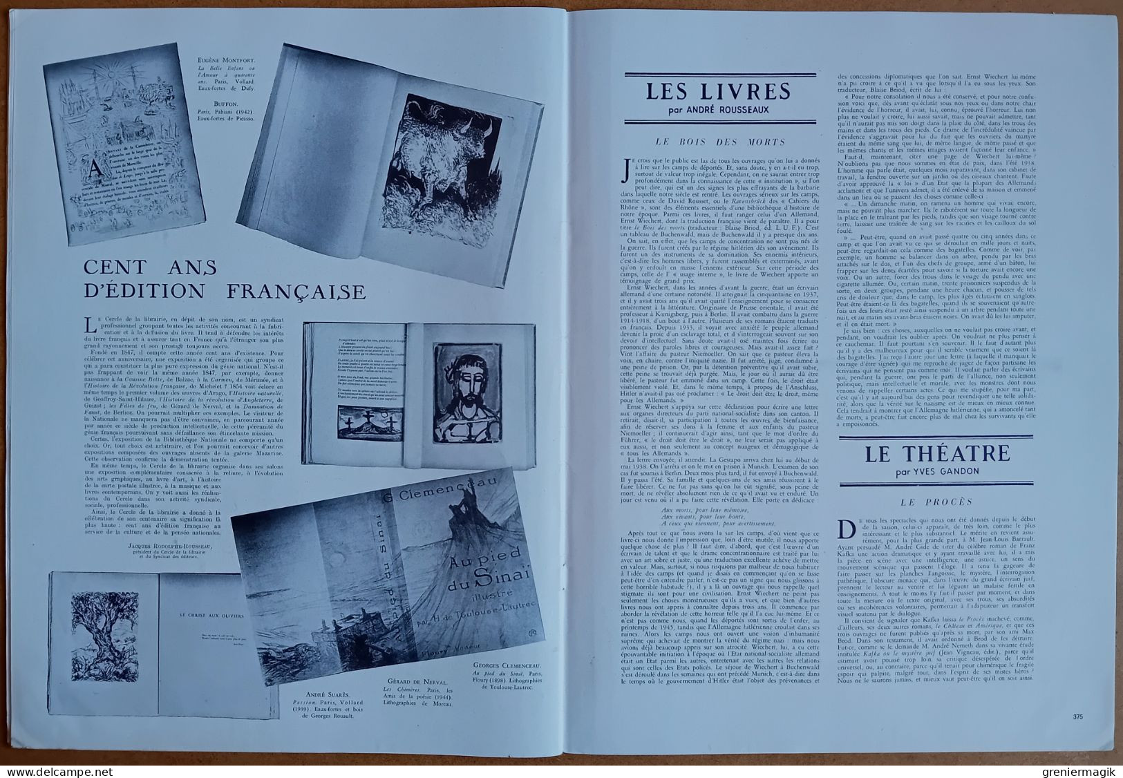 France Illustration N°108 25/10/1947 Guerre Sainte Palestine/Grève des transports à Paris/Italie/Brigue et Tende...