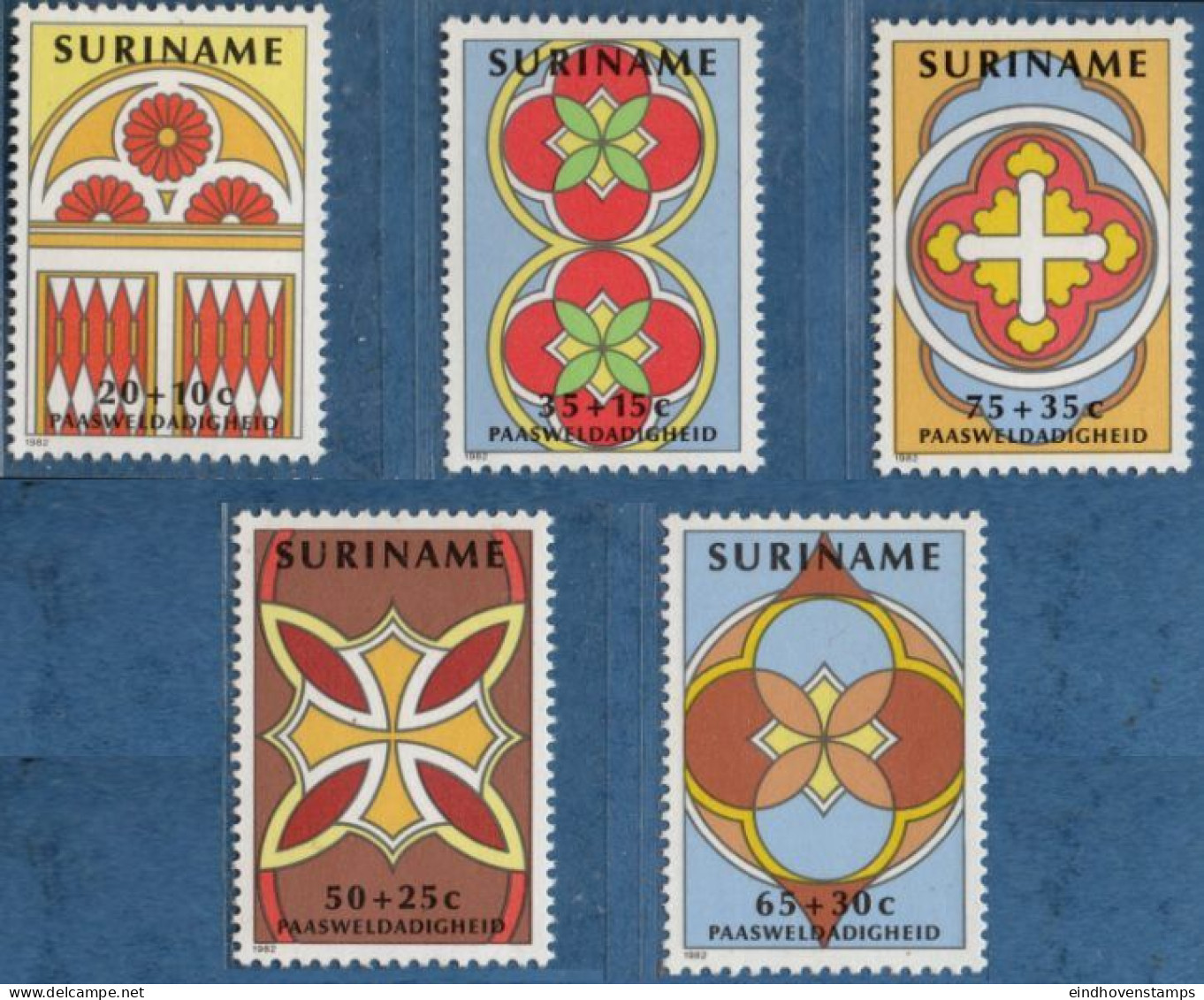 Suriname 1982 Easter Stamps 5 Values MNH - Cristianesimo