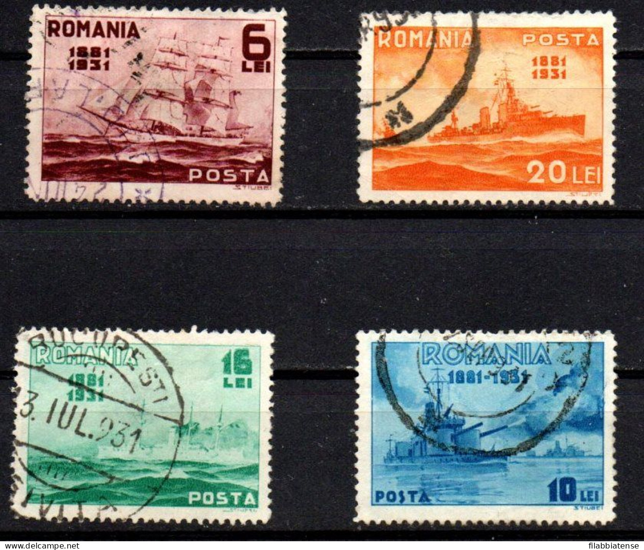 1931 - Romania 418/21 Cinquantenario Della Marina   ----- - Gebraucht